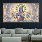 Krishna Divine Aura Crystal Glass Painting for Home Decoration