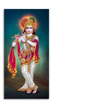 Krishna Playing Flute Hand Premium Canvas Wall Painting - Decor Smart