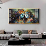 Krishna's Love for Radha Premium Acrylic Floating Wall Painting - Decor Smart