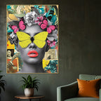 Lady Floral Beauty Cotton Canvas Wall Painting