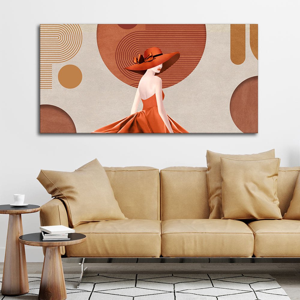 Timeless Charm – Lady in Orange Hat Wall Décor | Decor Smart