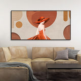 Timeless Charm – Lady in Orange Hat Wall Décor | Decor Smart