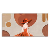 Timeless Charm – Lady in Orange Hat Wall Décor | Decor Smart