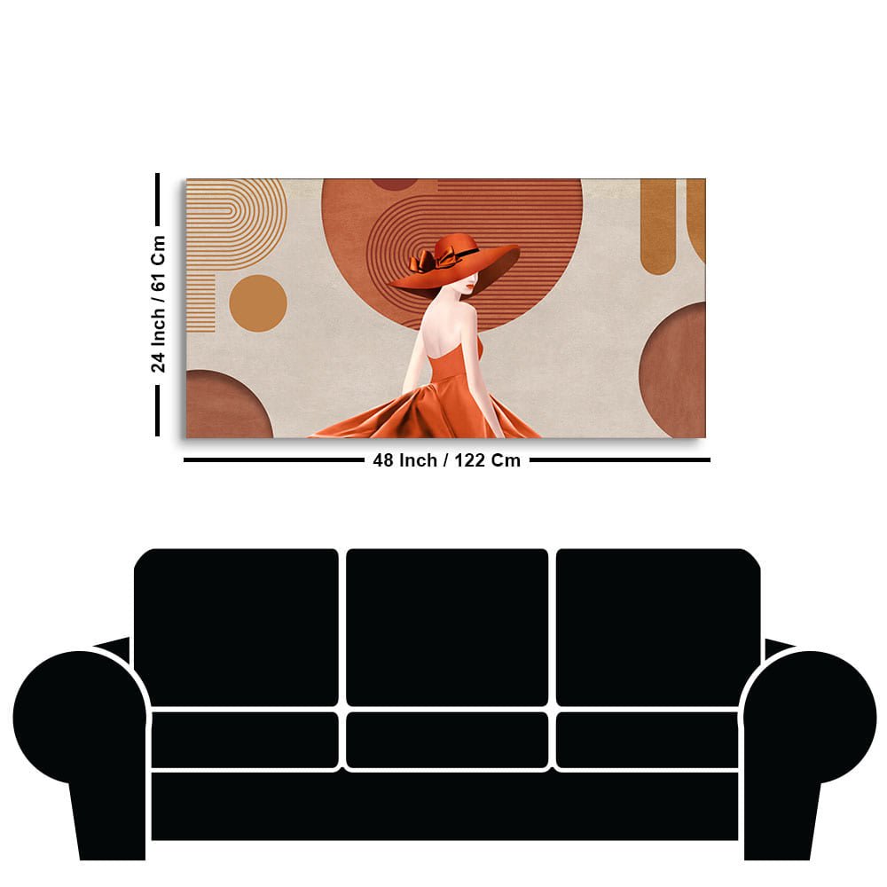 Timeless Charm – Lady in Orange Hat Wall Décor | Decor Smart