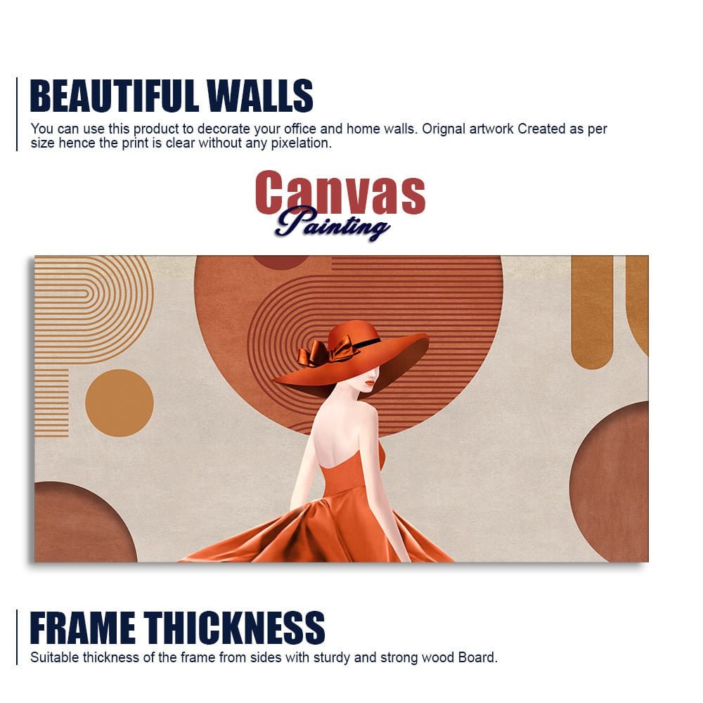 Timeless Charm – Lady in Orange Hat Wall Décor | Decor Smart