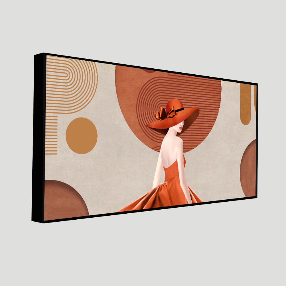 Timeless Charm – Lady in Orange Hat Wall Décor | Decor Smart