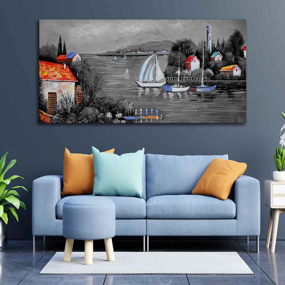 Lake view Nature Scenery Wall Painting - Decor Smart