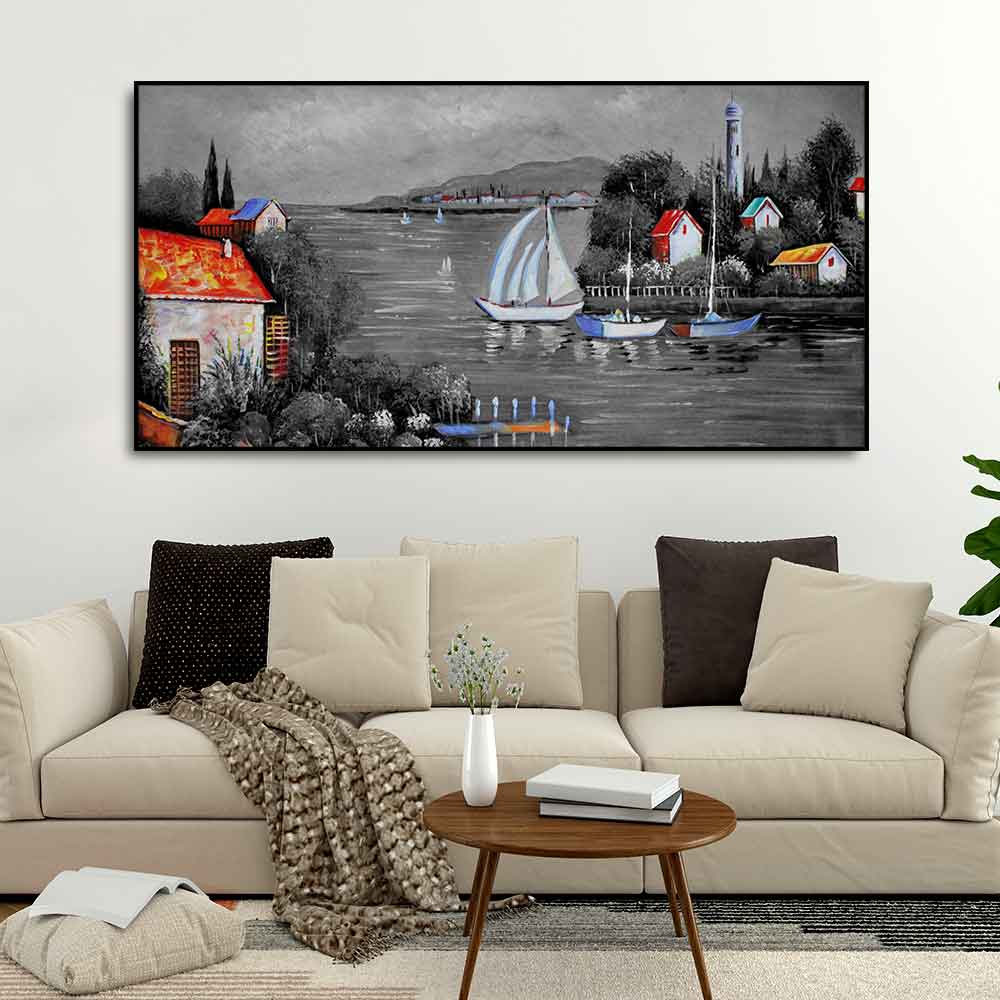 Lake view Nature Scenery Wall Painting - Decor Smart