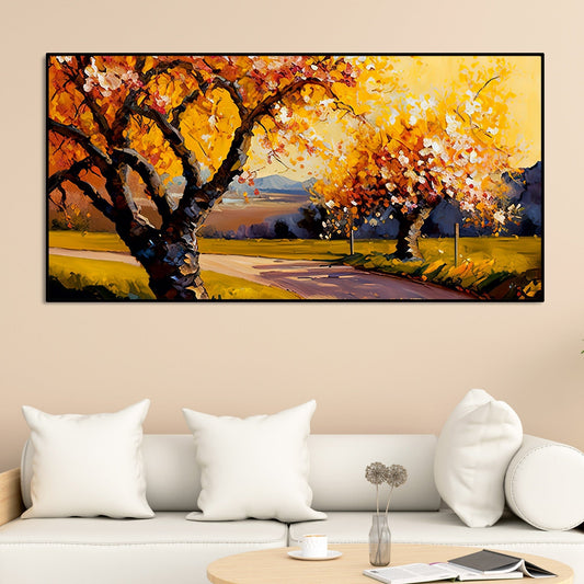 Landscape Canvas Wall Painting of Autumn Beautiful Tree - Decor Smart