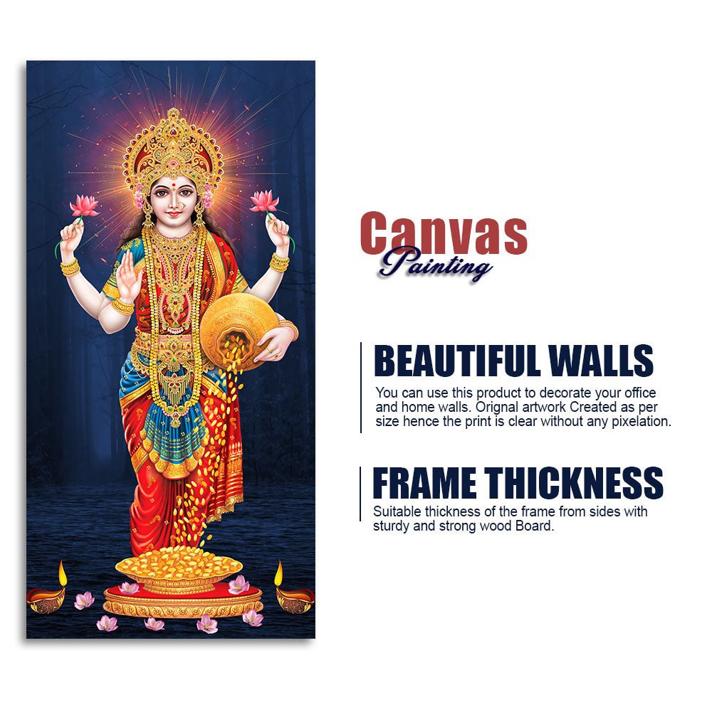 Laxmi Mata Canvas Wall Painting - Decor Smart
