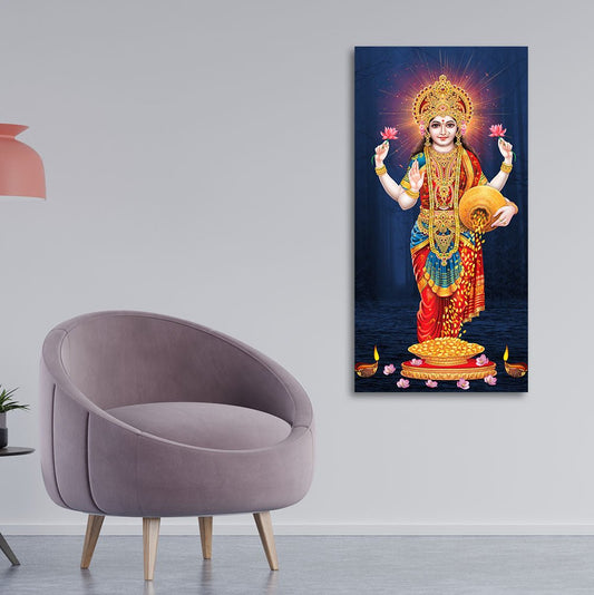 Laxmi Mata Canvas Wall Painting - Decor Smart