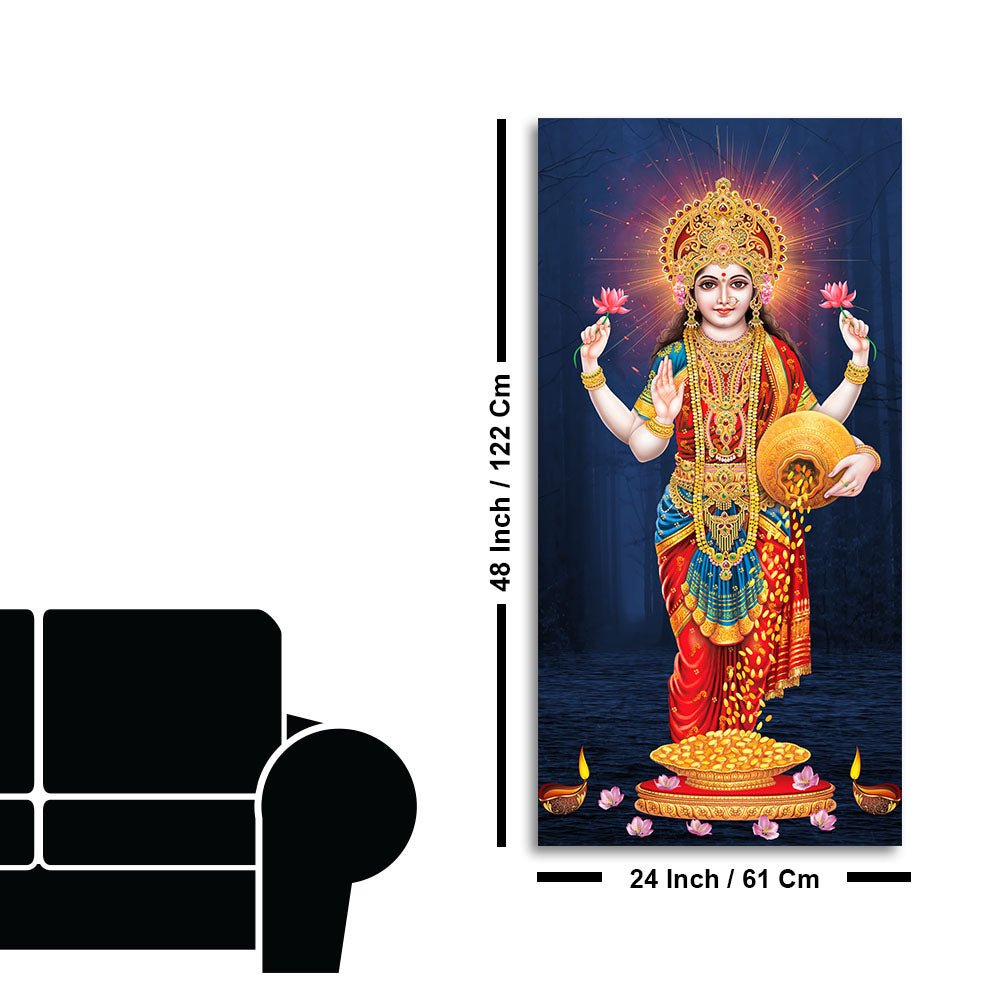 Laxmi Mata Canvas Wall Painting - Decor Smart