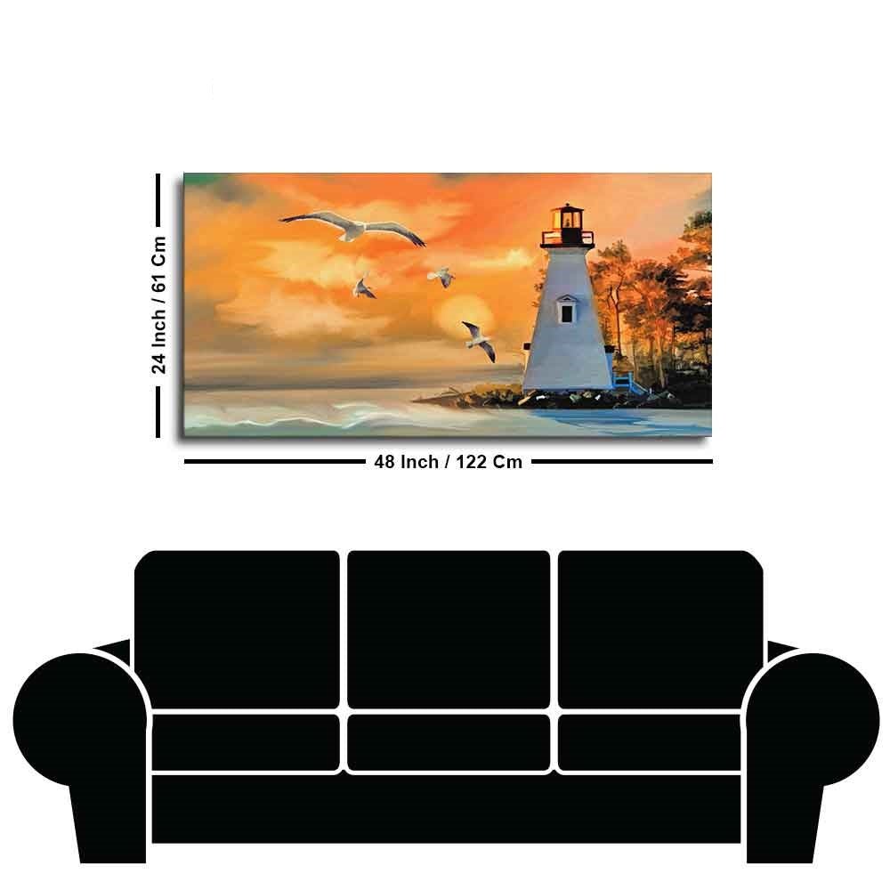 Light House Canvas Wall Painting - Decor Smart