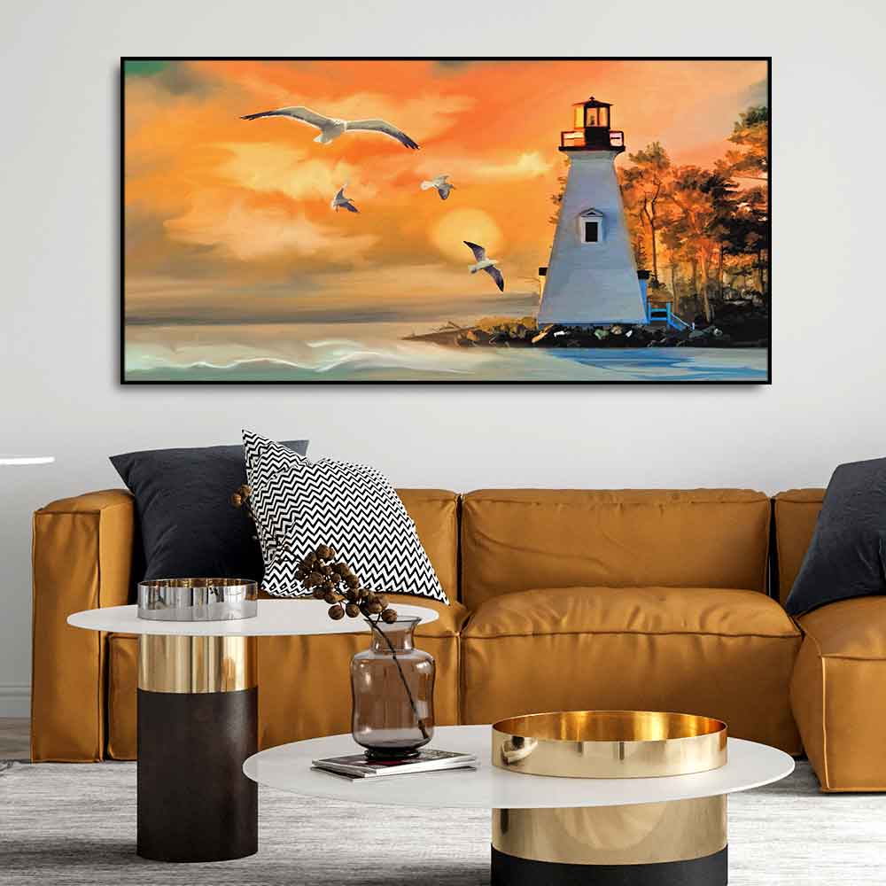 Light House Canvas Wall Painting - Decor Smart