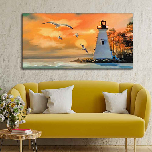 Light House Canvas Wall Painting - Decor Smart