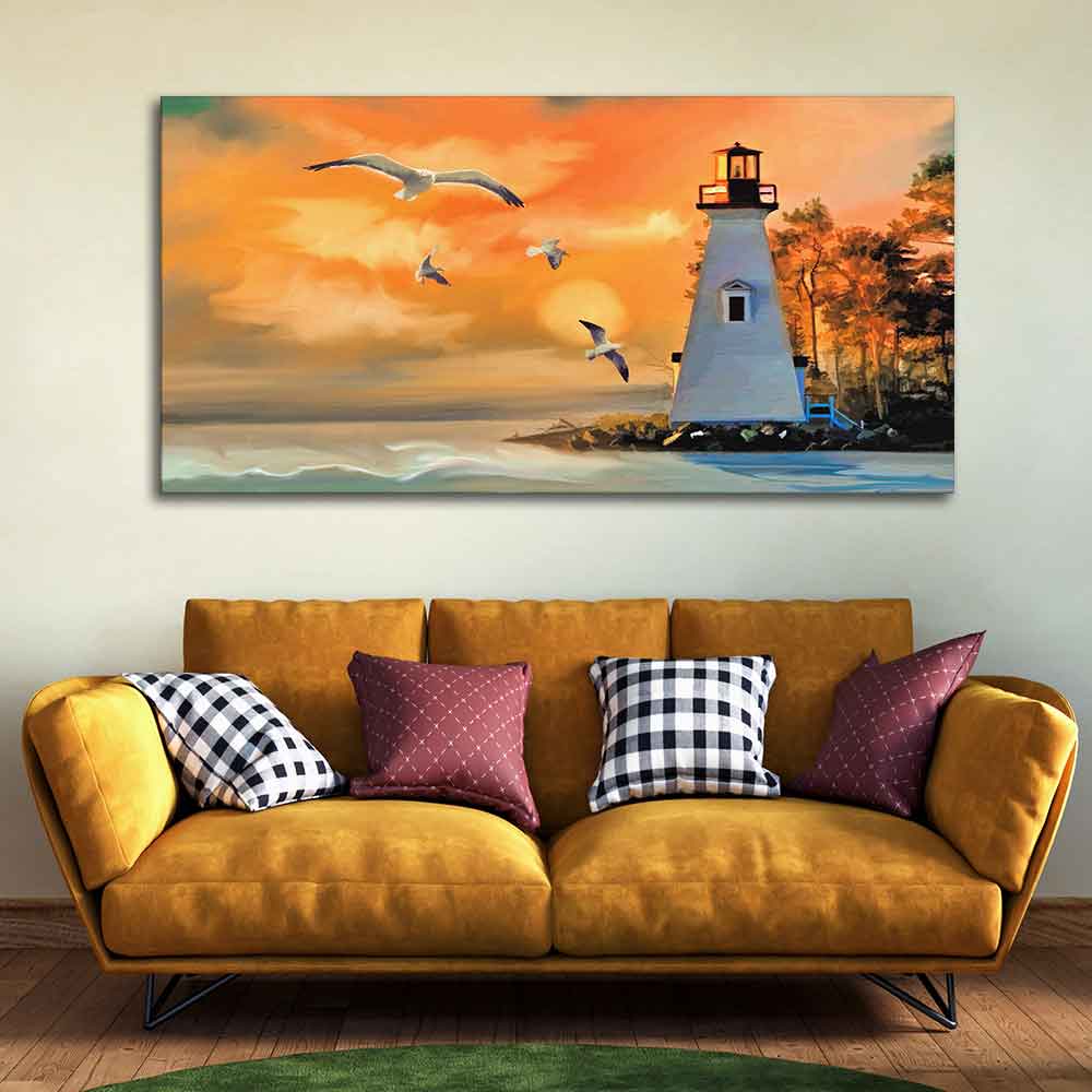 Light House Canvas Wall Painting - Decor Smart