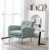 Light Seagreen Design Tufted Luxury Velvet Sofa Lounge Chair - Decor Smart