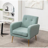 Light Seagreen Design Tufted Luxury Velvet Sofa Lounge Chair - Decor Smart