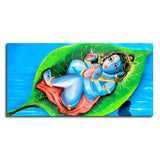 Little Krishna Abstract Wall Painting - Decor Smart