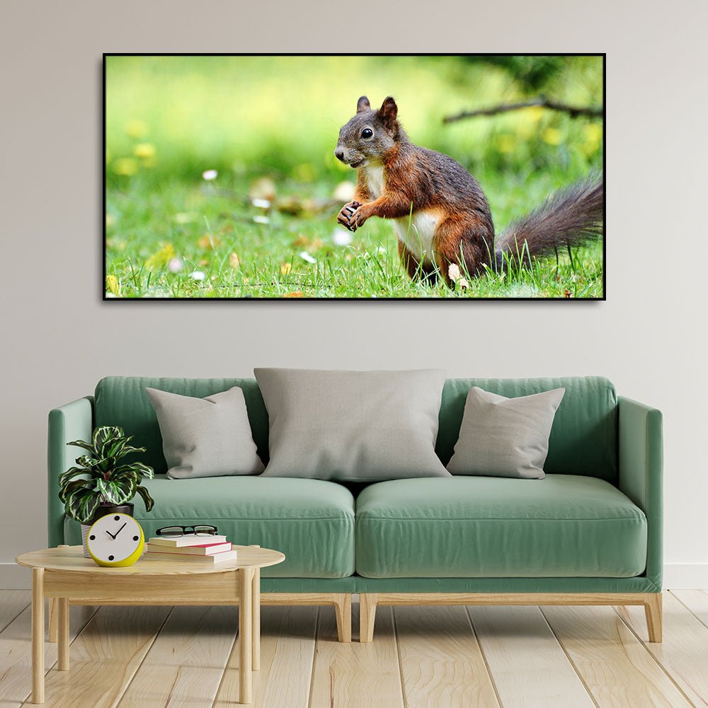 Little Squirrel in the Park Premium Wall Painting - Decor Smart