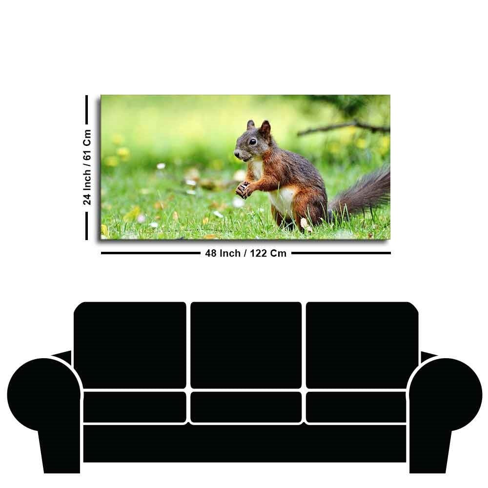 Little Squirrel in the Park Premium Wall Painting - Decor Smart