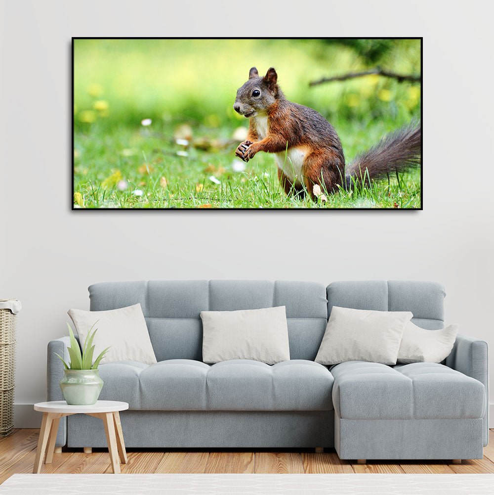 Little Squirrel in the Park Premium Wall Painting - Decor Smart