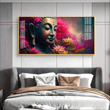 Lord Buddha Blossoms Premium Acrylic Floating Wall Painting - Decor Smart