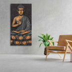 Lord Buddha in Forest  Premium Canvas Wall Painting