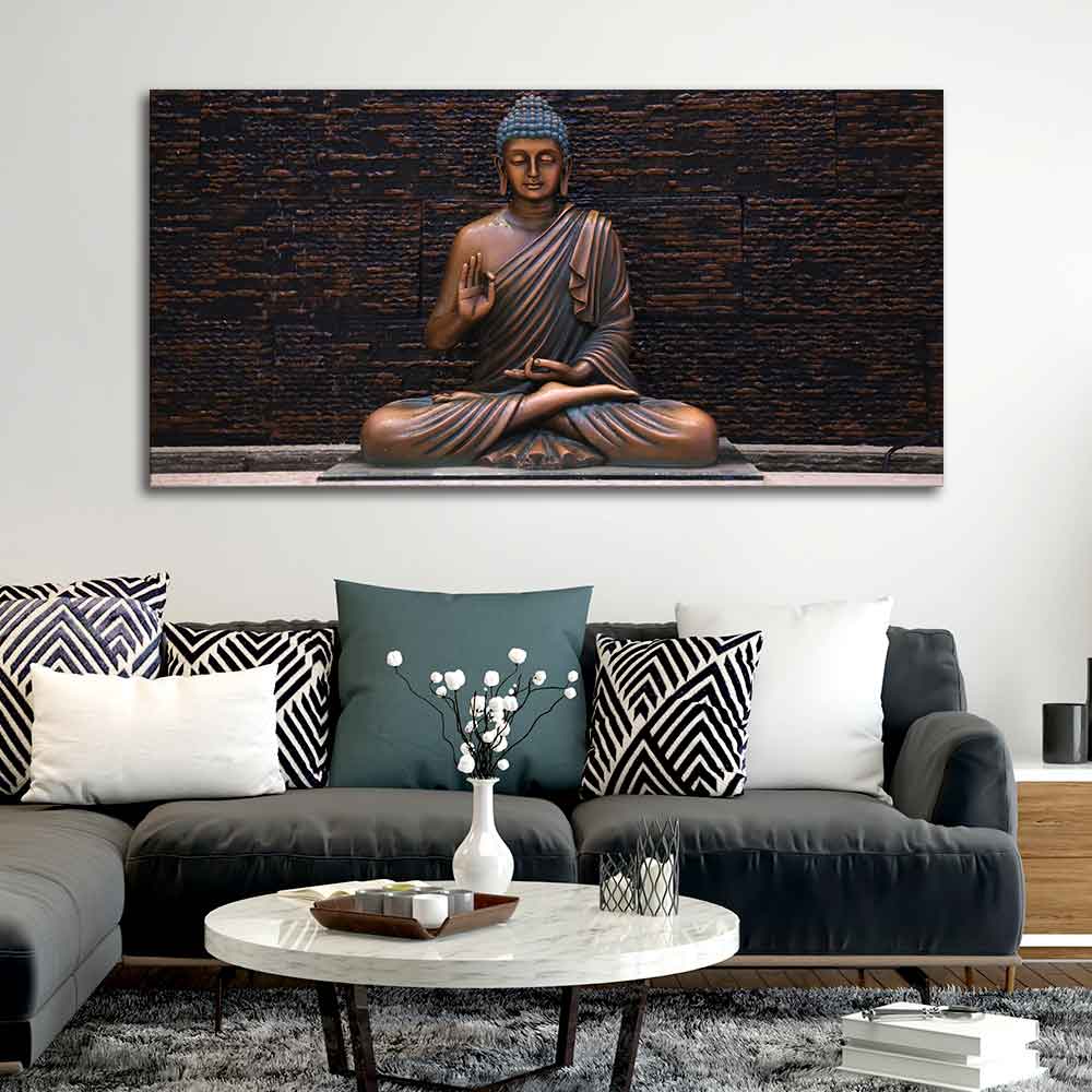 Meditating Buddha Canvas – Elegant Wall Painting by Decor Smart