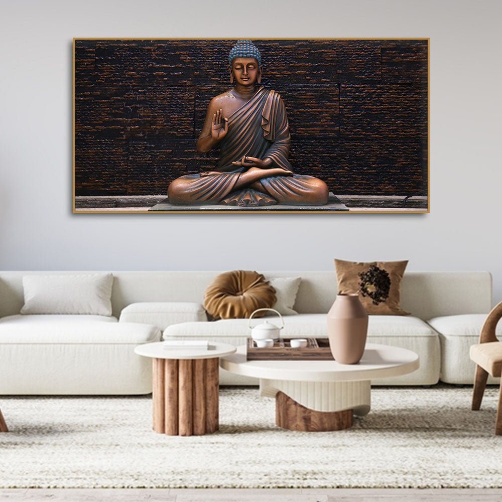 Meditating Buddha Canvas – Elegant Wall Painting by Decor Smart