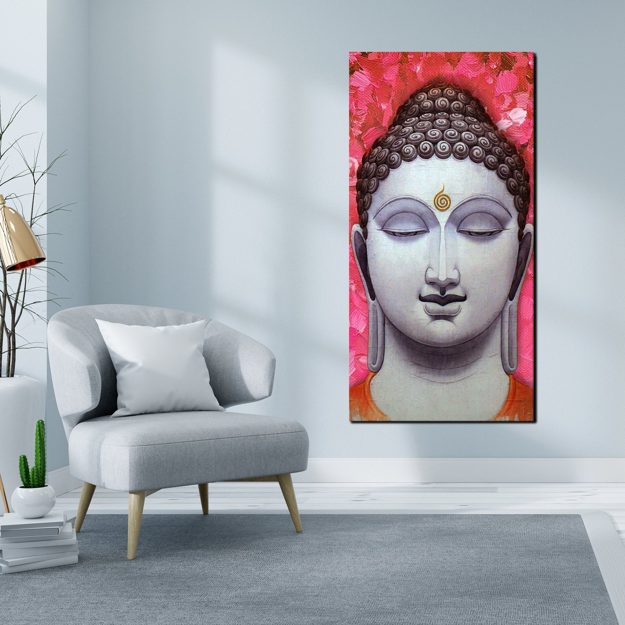 Lord Buddha Portrait Canvas Wall Painting - Decor Smart