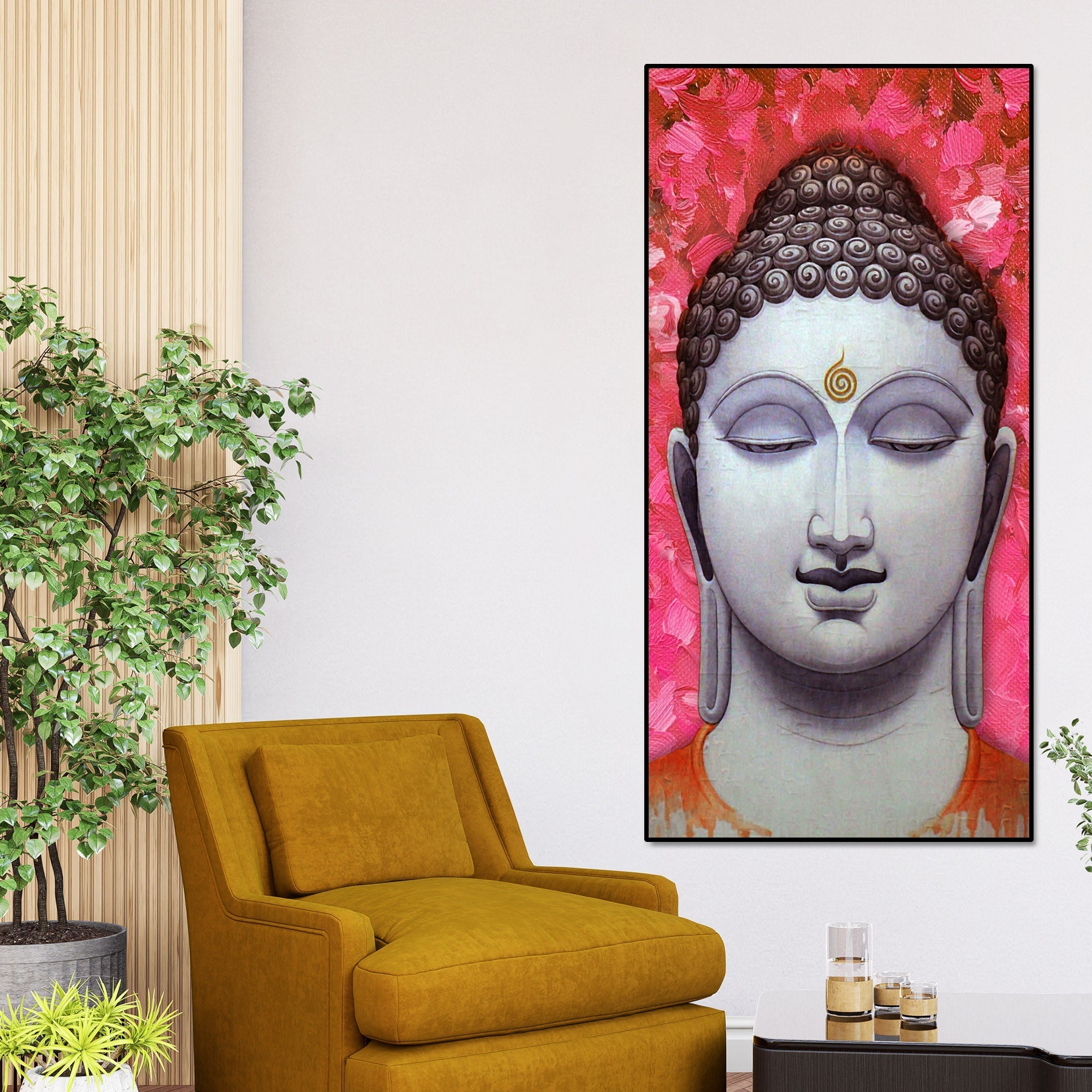 Lord Buddha Portrait Canvas Wall Painting - Decor Smart