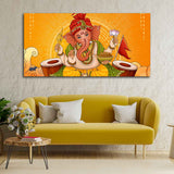 Lord Ganesh Canvas Wall Painting - Decor Smart