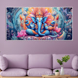 Lord Ganesh Decoative Artistic Canvas Wall Painiting - Decor Smart