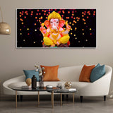 Lord Ganesha Sculpture Canvas Wall Painting - Decor Smart