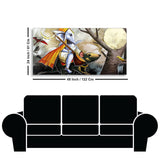 Lord Ganesha Sitting on Mouse Canvas Wall Painting - Decor Smart