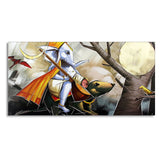 Lord Ganesha Sitting on Mouse Canvas Wall Painting - Decor Smart