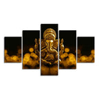 Lord Ganesha Wall Painting of Five Pieces