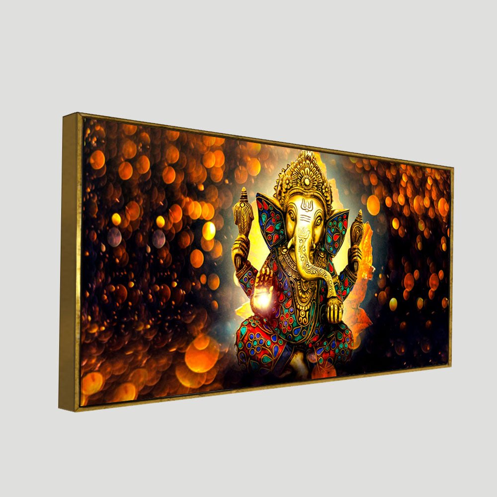 Lord Ganpati Ganesha Premium Canvas Wall Painting - Decor Smart