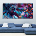 buddha flower canvas painting