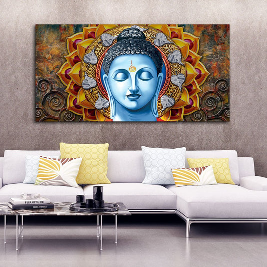 Serene Glow – Lord Gautam Buddha Canvas Wall Painting | Decor Smart