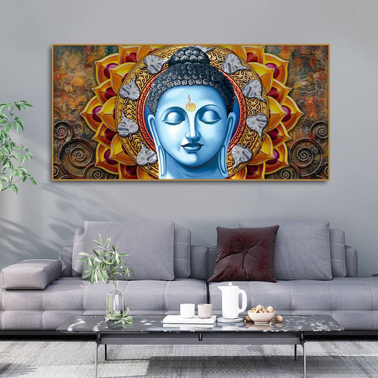 Serene Glow – Lord Gautam Buddha Canvas Wall Painting | Decor Smart