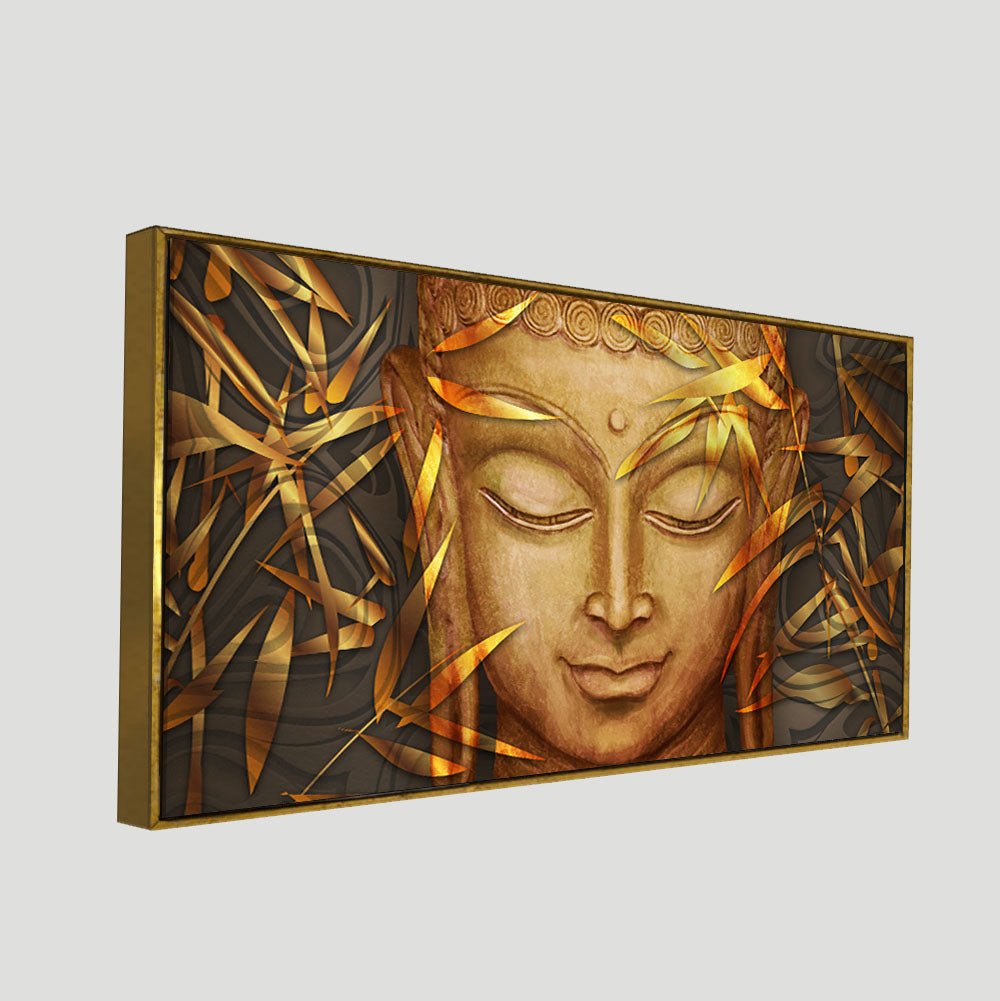 Lord Gautam Buddha with Serene Smile Wall Painting - Decor Smart