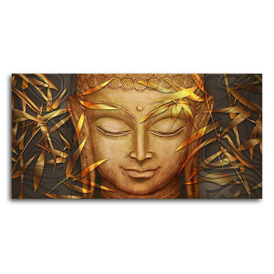 Lord Gautam Buddha with Serene Smile Wall Painting - Decor Smart