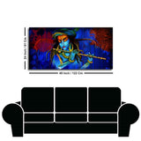 Lord Krishna Playing Flute Wall Painting - Decor Smart
