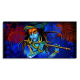 Lord Krishna Playing Flute Wall Painting - Decor Smart