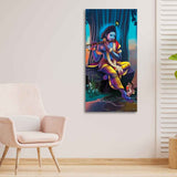 Lord Krishna With Flute Canvas Wall Painting - Decor Smart