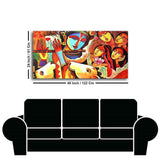 Lord Radha Krishna Decorative Pattern Canvas Big Wall Painting Wall Art - Decor Smart