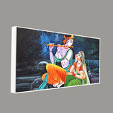 Lord Radha Krishna in Dark Forest Canvas Big Wall Painting Wall Art - Decor Smart