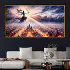 Lord Ram Crystal Glass Painting for Hotel Interior Décor
